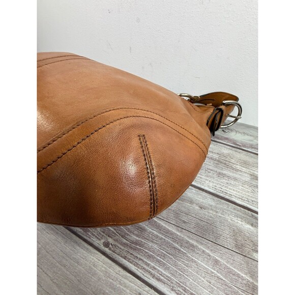 Vintage COACH 3651 Camel Brown Leather Shoulder Bag Retro Hobo Soho - Picture 14 of 16